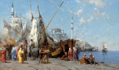 Mercado en Estambul de Alberto Pasini